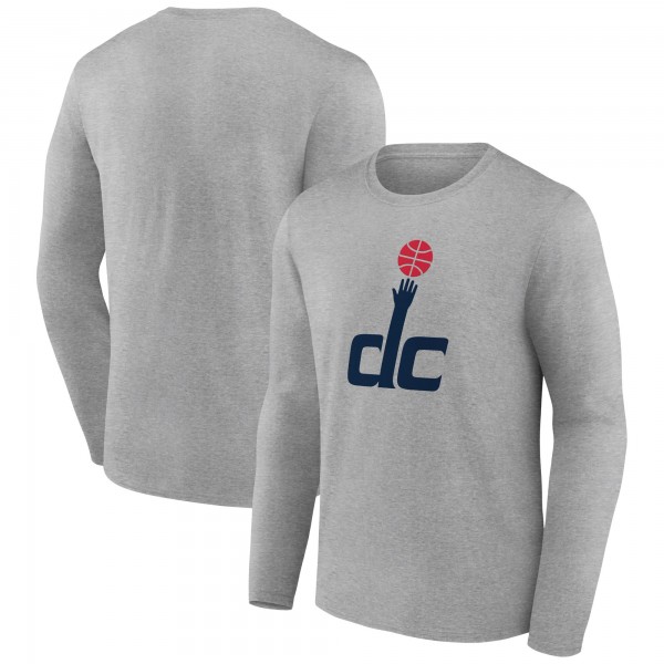 Washington Wizards Gray Alternate Logo Long Sleeve T-Shirt