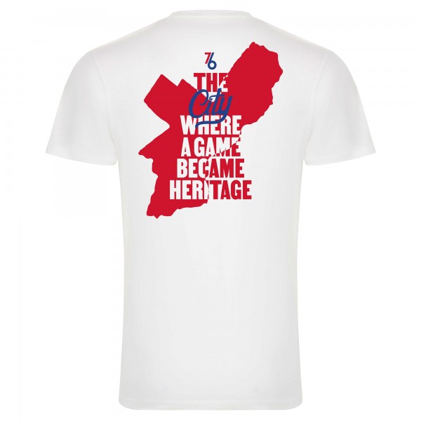Футболка Philadelphia 76ers Sportiqe Unisex 2022/23 City Edition 76 Originals Bingham Elevated Tri-Blend - White