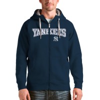 Толстовка на молнии New York Yankees Antigua Navy Team Logo Victory
