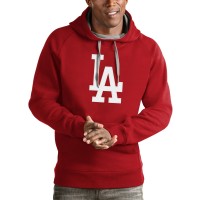 Los Angeles Dodgers Antigua Red Victory Pullover Team Logo Hoodie