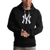 Толстовка New York Yankees Antigua Black Victory Pullover Team Logo