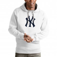 Толстовка New York Yankees Antigua White Victory Pullover Team Logo