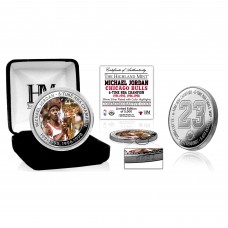 Michael Jordan Chicago Bulls Highland Mint 6-Time NBA Finals Champion Silver Mint Coin
