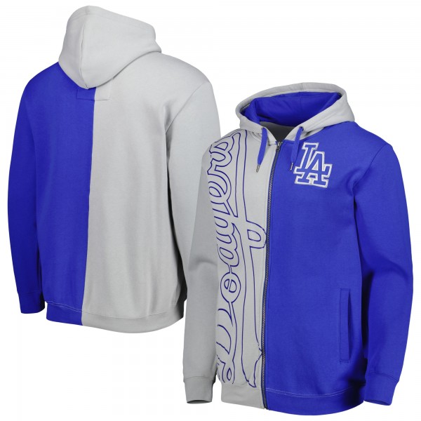 Los Angeles Dodgers Mitchell & Ness Royal/White Fleece Full-Zip Hoodie