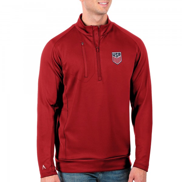 USMNT Antigua Generation Quarter-Zip Top - Red