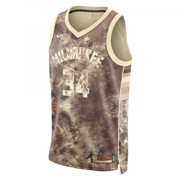 Игровая форма  Giannis Antetokounmpo Milwaukee Bucks Nike Unisex Select Series Swingman - Brown