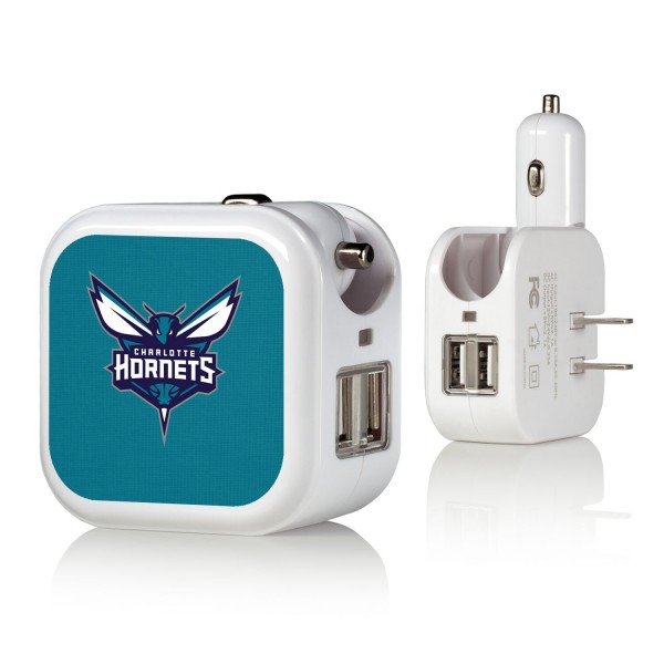Блок питания Charlotte Hornets Solid Design USB