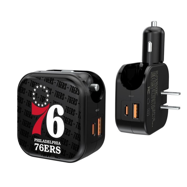 Блок питания Philadelphia 76ers Text Design USB