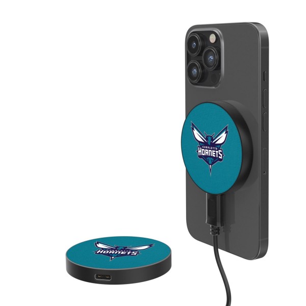 Магнитная зарядка Charlotte Hornets Solid Design 10-Watt Wireless