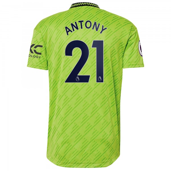Игровая форма  Antony Manchester United adidas 2022/23 Third Authentic Player - Neon Green