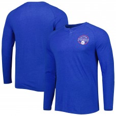 Футболка с длинным рукавом Philadelphia 76ers Concepts Sport Left Chest Henley Raglan - Heathered Royal