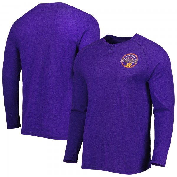 Футболка с длинным рукавом Phoenix Suns Concepts Sport Left Chest Henley Raglan - Heathered Purple