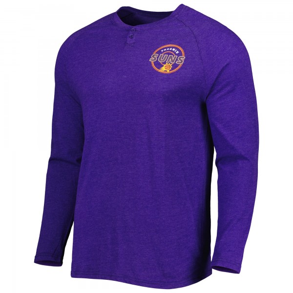Футболка с длинным рукавом Phoenix Suns Concepts Sport Left Chest Henley Raglan - Heathered Purple