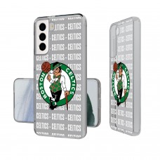 Чехол на телефон Boston Celtics Text Backdrop Design Galaxy Clear