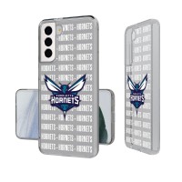 Чехол на телефон Charlotte Hornets Text Backdrop Design Galaxy Clear