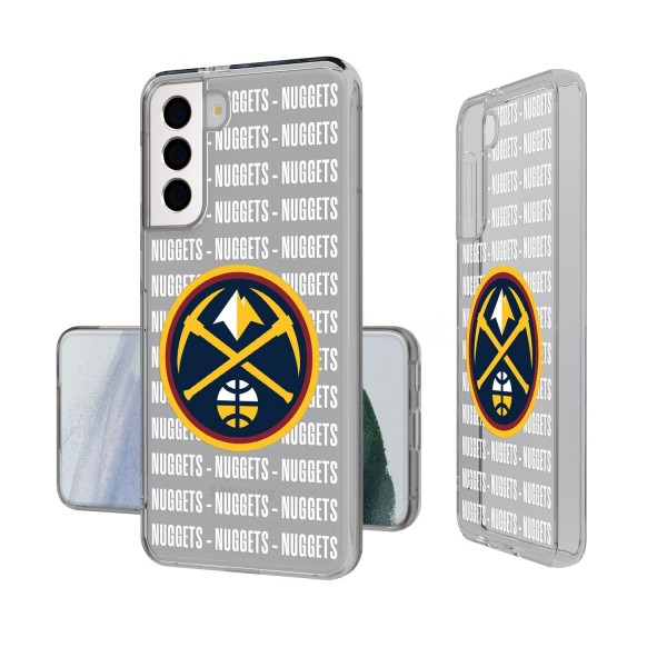 Чехол на телефон Denver Nuggets Text Backdrop Design Galaxy Clear