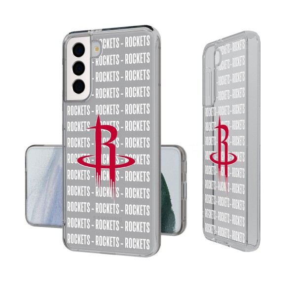 Чехол на телефон Houston Rockets Text Backdrop Design Galaxy Clear