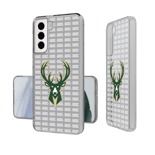 Чехол на телефон Milwaukee Bucks Text Backdrop Design Galaxy Clear