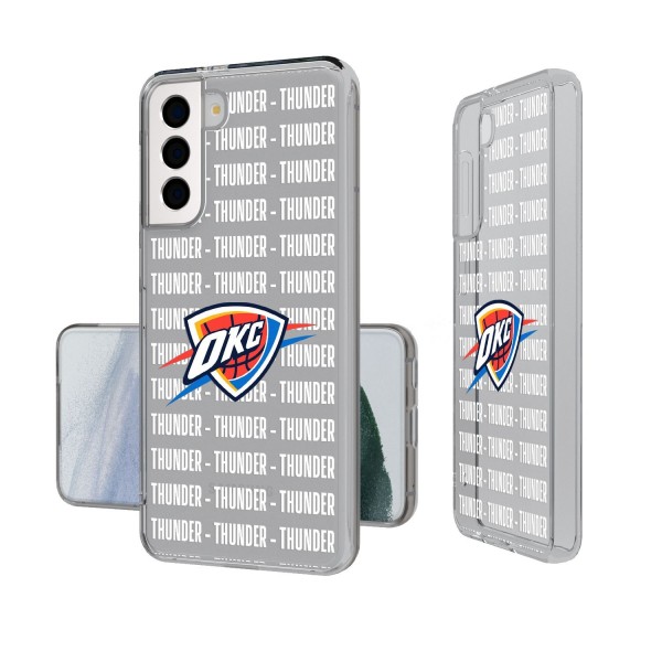 Чехол на телефон Oklahoma City Thunder Text Backdrop Design Galaxy Clear