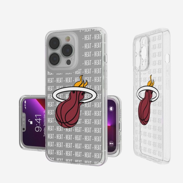 Чехол на телефон Miami Heat iPhone Clear Text Backdrop Design