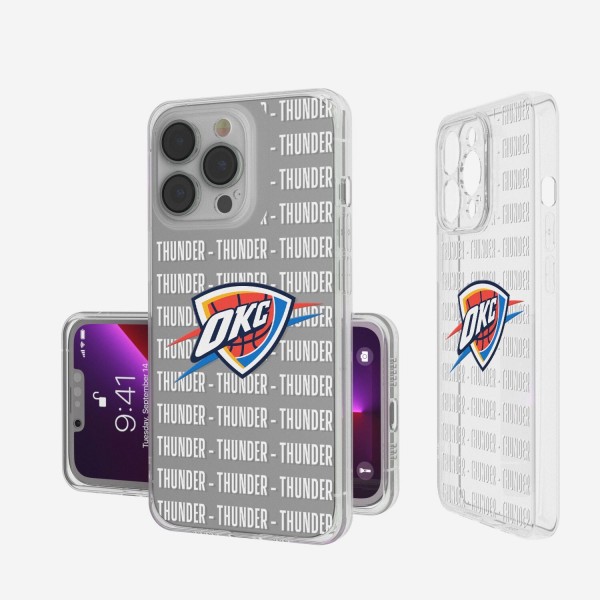 Чехол на телефон Oklahoma City Thunder iPhone Clear Text Backdrop Design