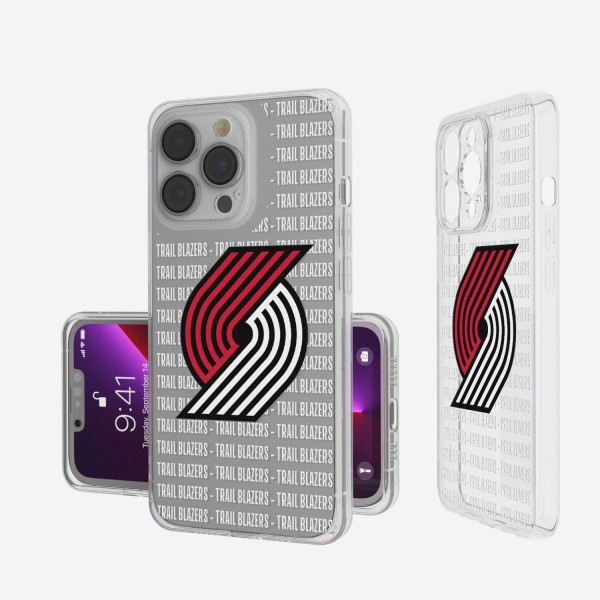 Чехол на телефон Portland Trail Blazers iPhone Clear Text Backdrop Design