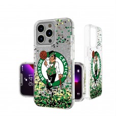 Чехол на телефон Boston Celtics iPhone Glitter Confetti Design