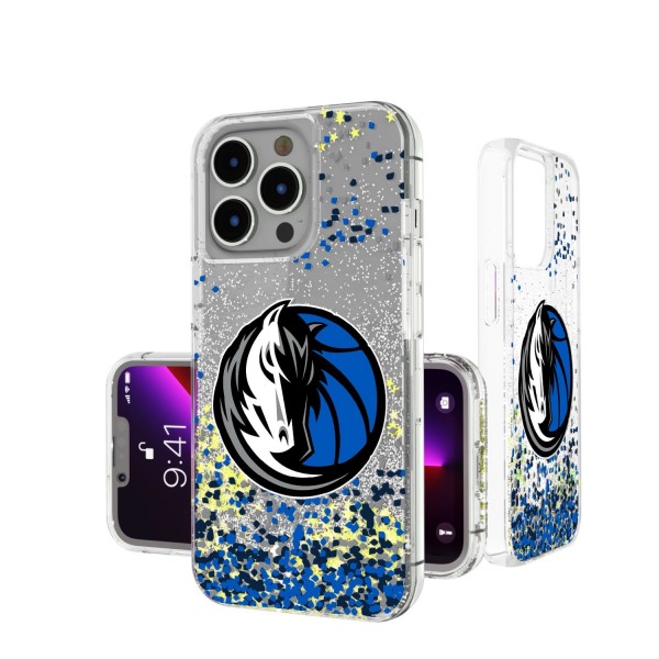 Чехол на телефон Dallas Mavericks iPhone Glitter Confetti Design