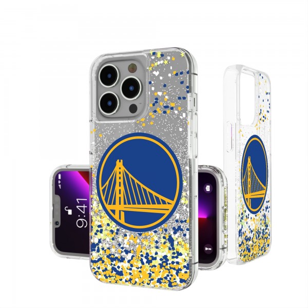 Чехол на телефон Golden State Warriors iPhone Glitter Confetti Design