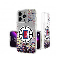 Чехол на телефон LA Clippers iPhone Glitter Confetti Design