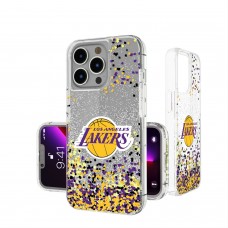 Чехол на телефон Los Angeles Lakers iPhone Glitter Confetti Design