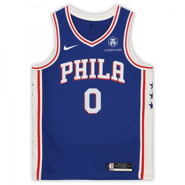 Autographed Philadelphia 76ers Tyrese Maxey Fanatics Authentic Navy Nike 2022 Mixtape Swingman Jersey