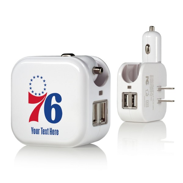 Блок питания Philadelphia 76ers Personalized 2-In-1 USB