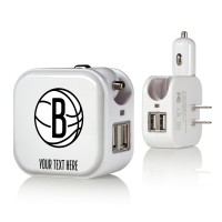 Brooklyn Nets Personalized 2-In-1 USB Charger