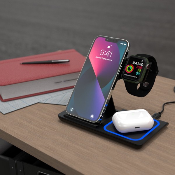 Brooklyn Nets Personalized 3-in-1 Charging Station
