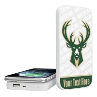 Магнитная зарядка для телефона Milwaukee Bucks Personalized 5000mAh Endzone Plus Design Wireless