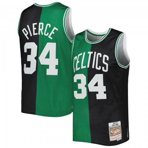 Игровая форма  Paul Pierce Boston Celtics Mitchell & Ness Hardwood Classics 2007-08 Split Swingman - Black/Kelly Green