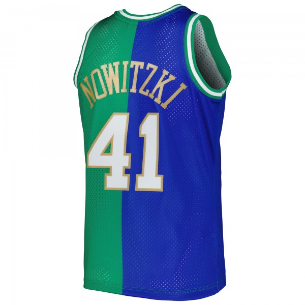 Игровая форма Dirk Nowitzki Dirk Nowitzki Mitchell & Ness Hardwood Classics 1998/2019 Split Swingman - Blue/Green
