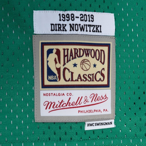Игровая форма Dirk Nowitzki Dirk Nowitzki Mitchell & Ness Hardwood Classics 1998/2019 Split Swingman - Blue/Green