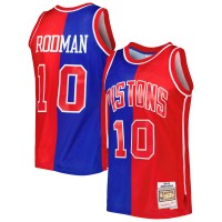 Игровая форма  Dennis Rodman Detroit Pistons Mitchell & Ness Hardwood Classics 1988-89 Split Swingman - Blue/Red