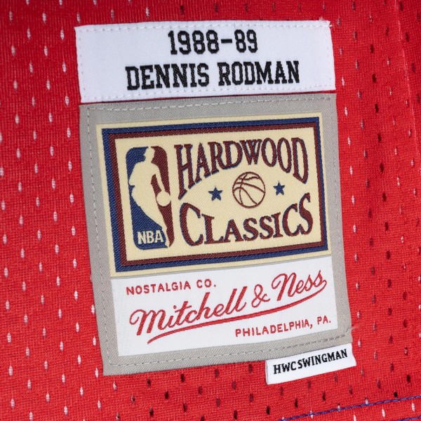 Игровая форма  Dennis Rodman Detroit Pistons Mitchell & Ness Hardwood Classics 1988-89 Split Swingman - Blue/Red