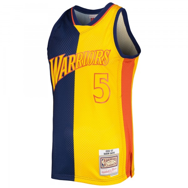 Игровая форма  Baron Davis Golden State Warriors Mitchell & Ness Hardwood Classics 2006-07 Split Swingman - Navy/Gold