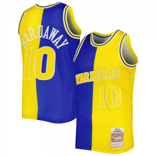 Игровая форма  Tim Hardaway Golden State Warriors Mitchell & Ness Hardwood Classics 1990-91 Split Swingman - Royal/Gold