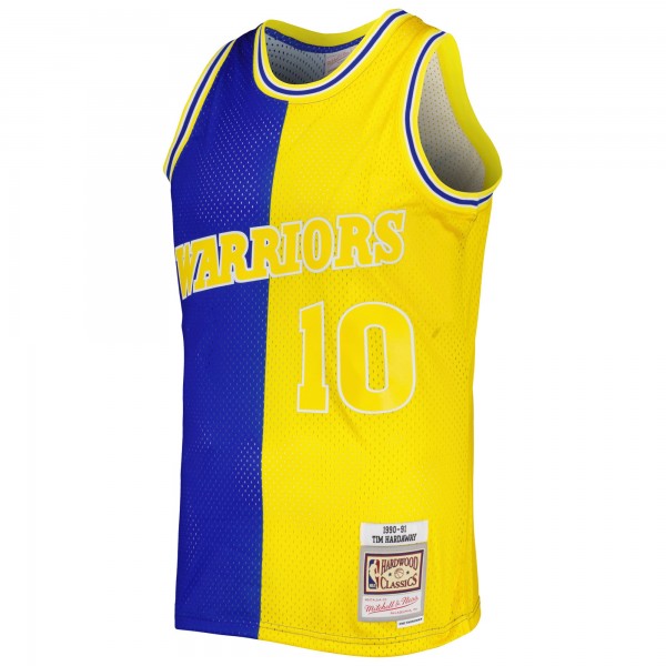 Игровая форма  Tim Hardaway Golden State Warriors Mitchell & Ness Hardwood Classics 1990-91 Split Swingman - Royal/Gold