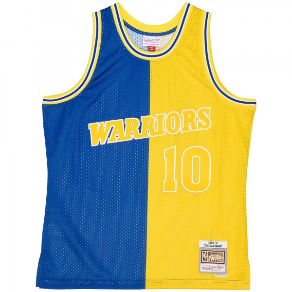 Игровая форма  Tim Hardaway Golden State Warriors Mitchell & Ness Hardwood Classics 1990-91 Split Swingman - Royal/Gold