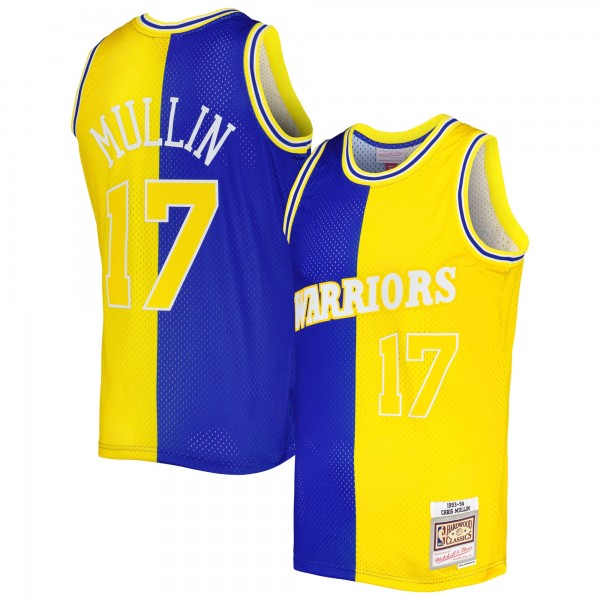 Игровая форма  Chris Mullin Golden State Warriors Mitchell & Ness Hardwood Classics 1993-94 Split Swingman - Royal/Gold