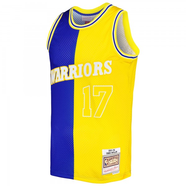 Игровая форма  Chris Mullin Golden State Warriors Mitchell & Ness Hardwood Classics 1993-94 Split Swingman - Royal/Gold