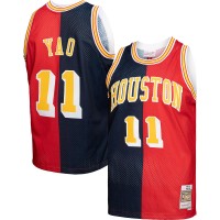 Игровая форма  Yao Ming Houston Rockets Mitchell & Ness Hardwood Classics 2004-05 Split Swingman - Navy/Red