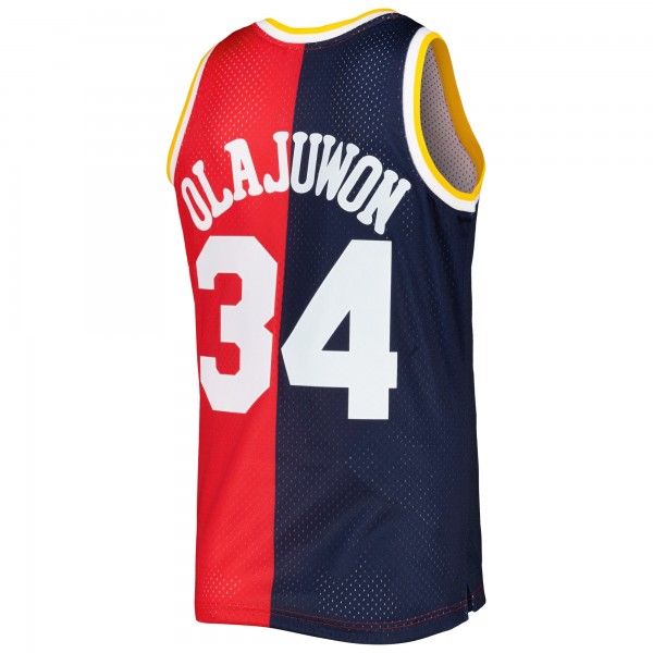 Игровая форма  Hakeem Olajuwon Houston Rockets Mitchell & Ness Hardwood Classics 1993-94 Split Swingman - Navy/Red