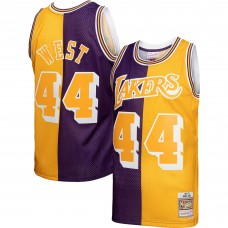 Игровая форма  Jerry West Los Angeles Lakers Mitchell & Ness Hardwood Classics 1971-72 Split Swingman - Purple/Gold